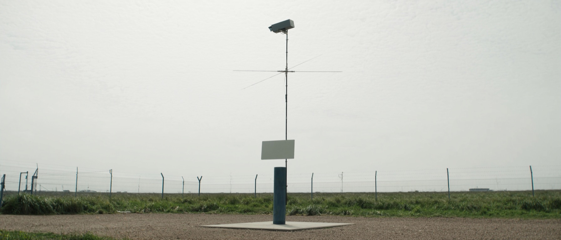Sensor mast against open sky